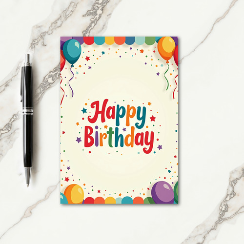 Playful Script Birthday Card