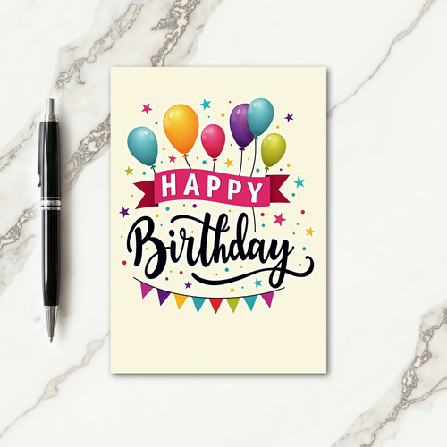 Playful Shaded Birthday Card
