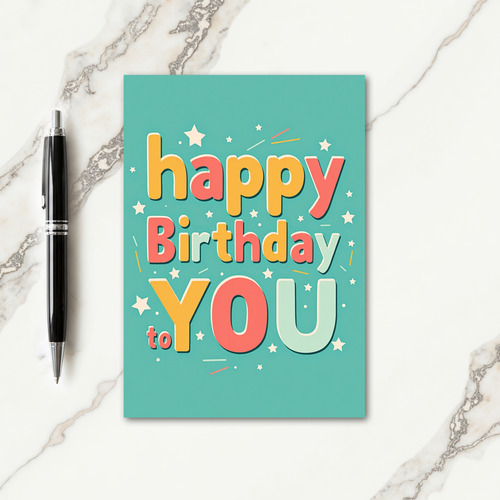 Playful Shadowed Birthday Card