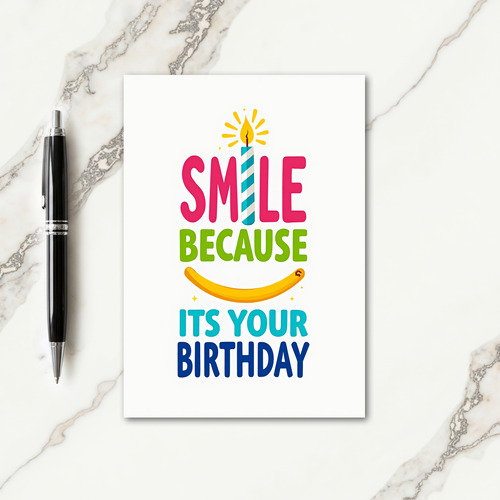 Playful Smile Birthday Card