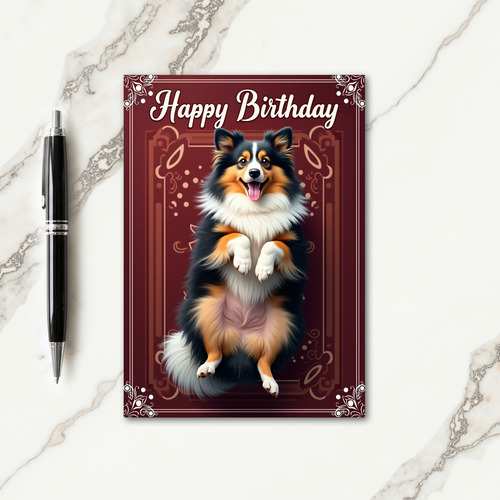 Playful Smiling Dog Birthday Card