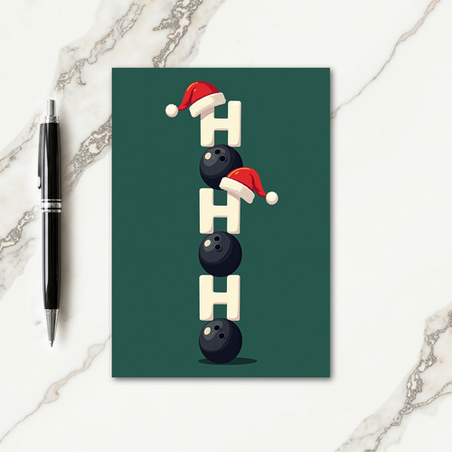 Playful Bowling Christmas Card