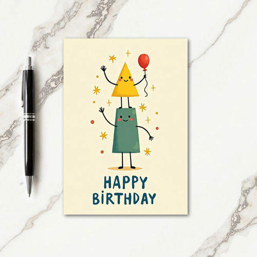 Playful Stacked Birthday Card