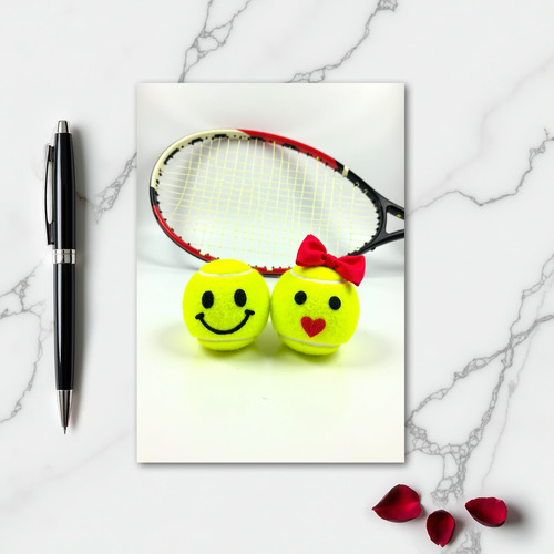 Playful Tennis Love Card