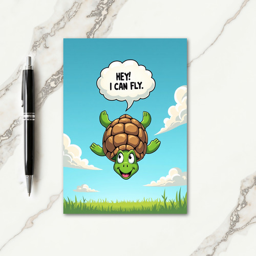 Playful Turtle Birthday Card