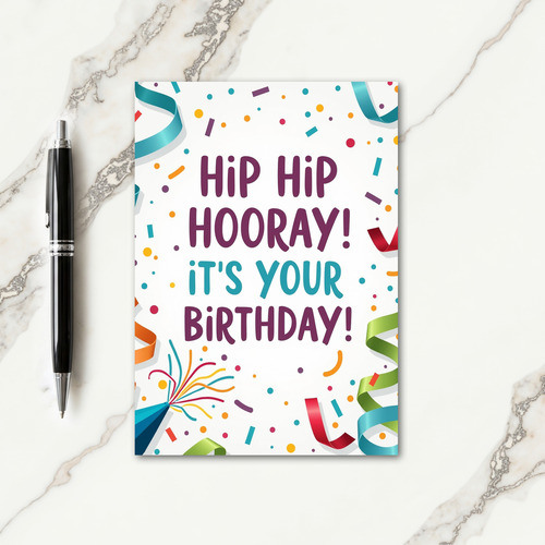 Playful Typography Birthday Card