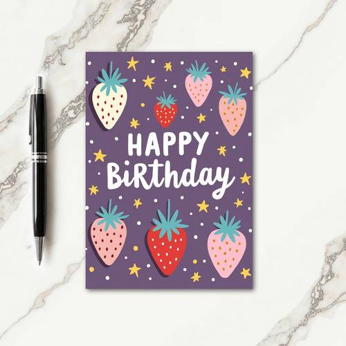 Plum Berry Birthday Card