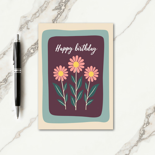 Plum Bloom Birthday Card