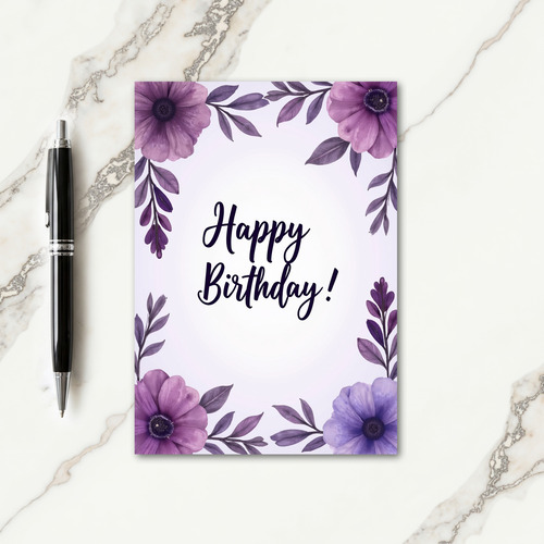 Plum Blossom Birthday Card
