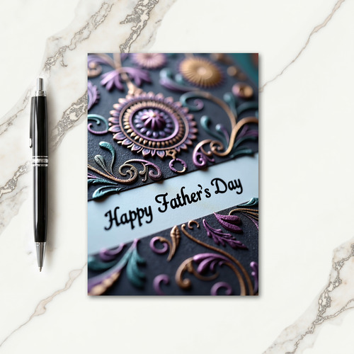 Plum Detailed Fathers Day Card