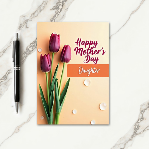Plum Floral Mothers Day Card