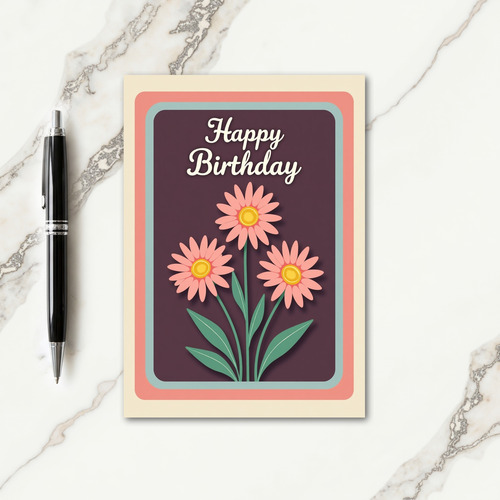 Plum Happy Birthday Card