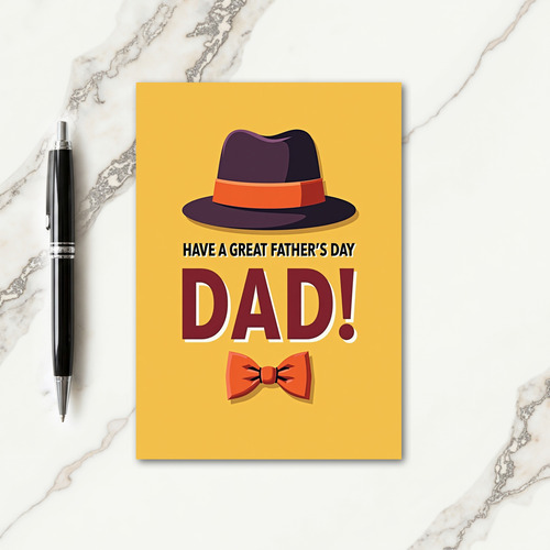 Plum Hat Fathers Day Card