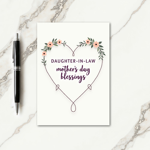 Plum Heart Daughter Card