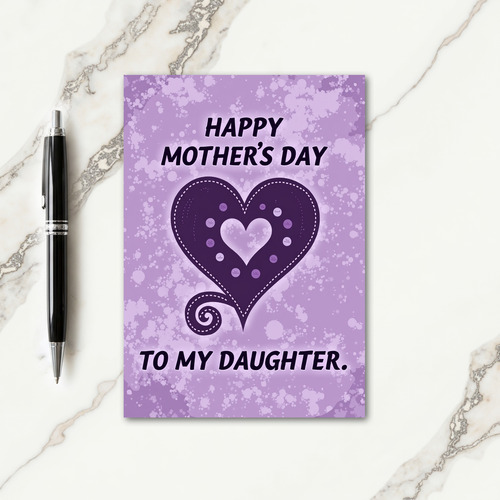 Plum Heart Sweet Mothers Day Card
