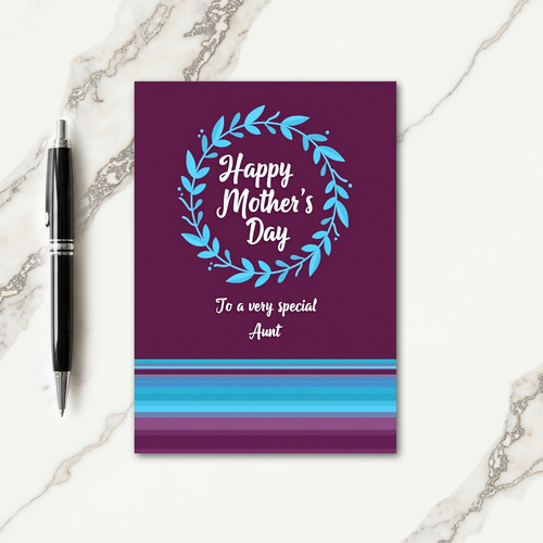 Plum Hued Mothers Day Script Card
