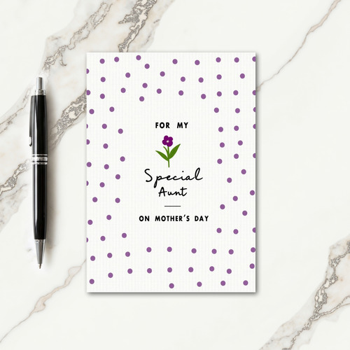 Plum Mothers Day Dots Card