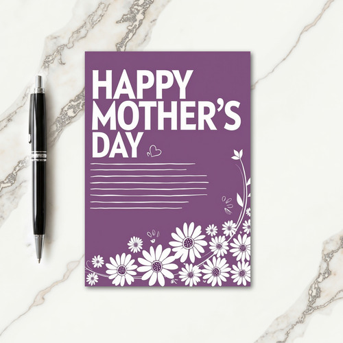 Plum Purple Love Mothers Day Card