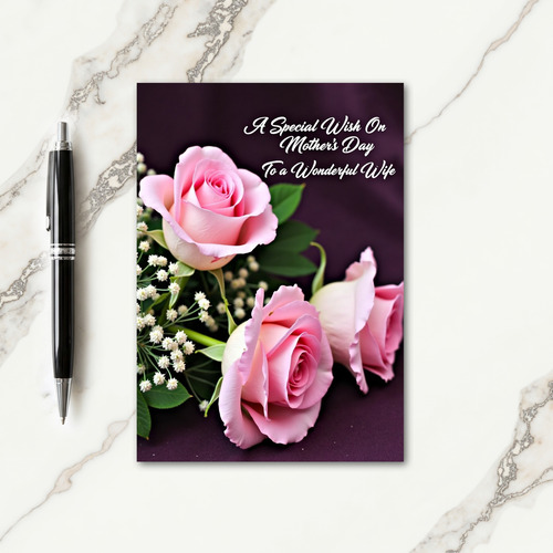 Plum Rose Mothers Day Card