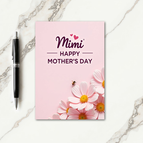 Plum Script Mothers Day Love Card