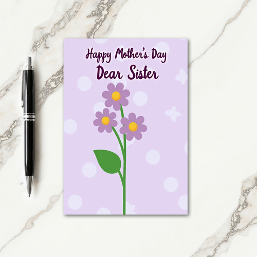 Plum Text Mothers Day Card