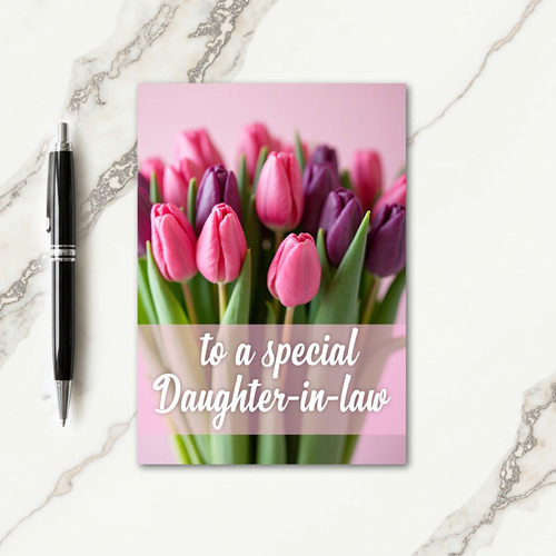 Plum Tulip Daughterinlaw Card