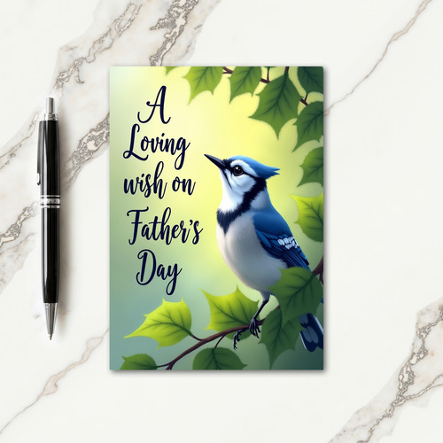 Plumed Bird Fathers Day Wish Card