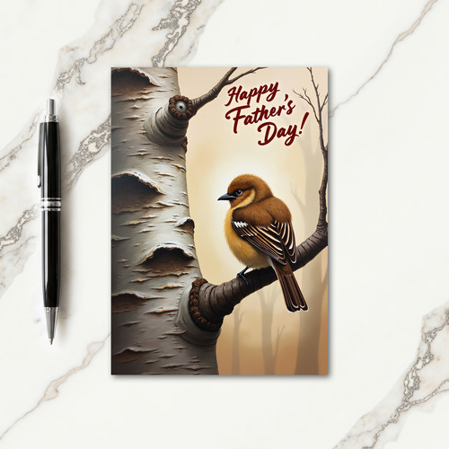Plump Bird Fathers Day Card
