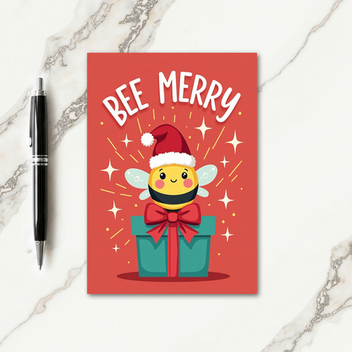 Bee Merry Christmas Card