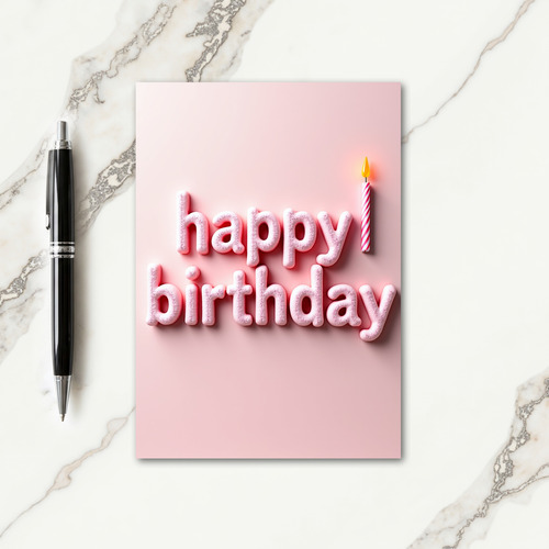 Plump Candle Birthday Card