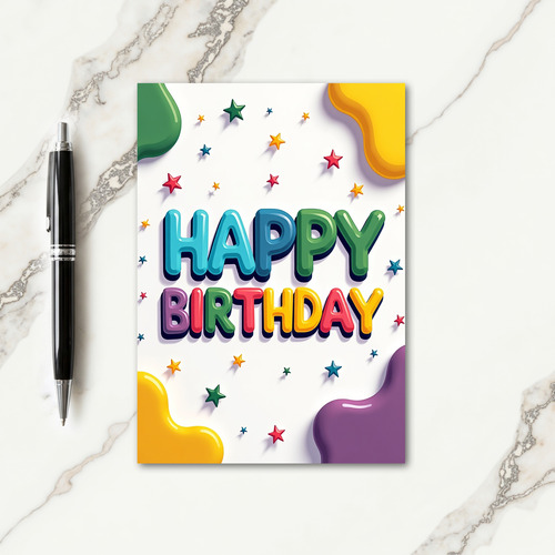 Plump Festive Birthday Card