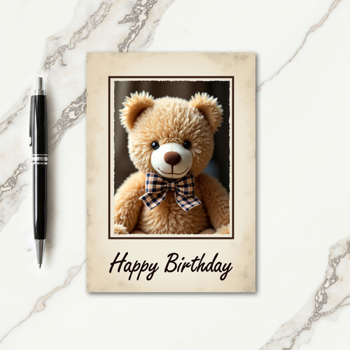Plush Animal Birthday Wish Card