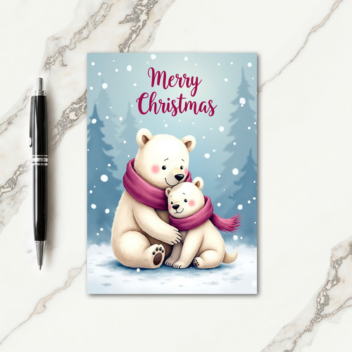 Plush Bear Love Christmas Card