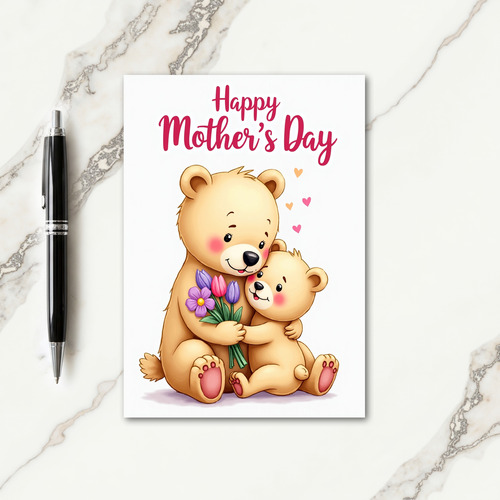 Plush Bears Happy Mothers Day Card