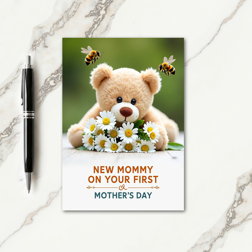 Plush Daisy Happy Mothers Day Card