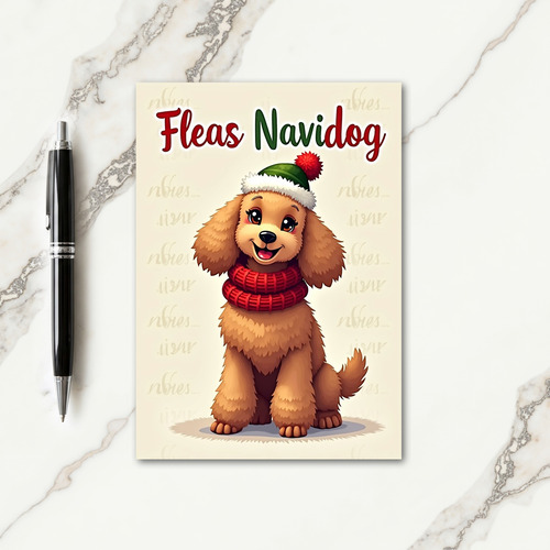 Plush Dog Christmas Card
