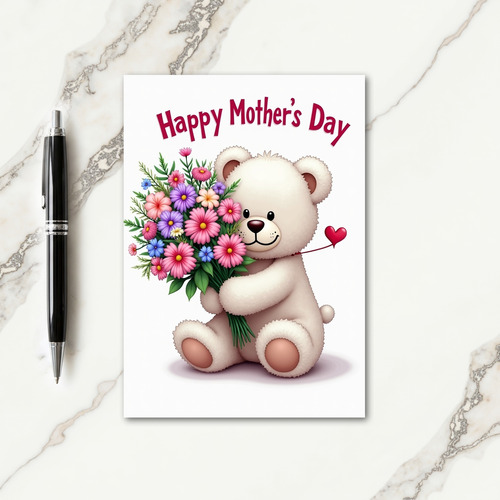 Plush Floral Mothers Day Card