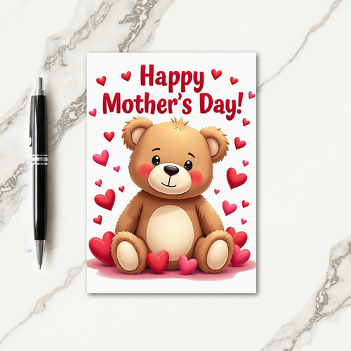 Plush Mothers Day Love Card