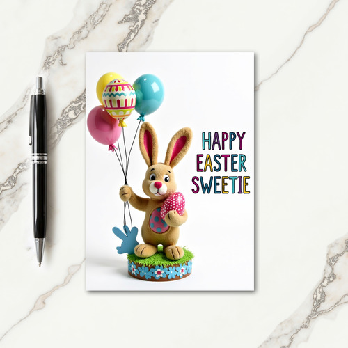 Plush Rabbit Season Greetings Card