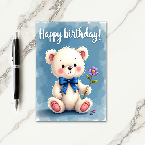 Plush Toy Birthday Card