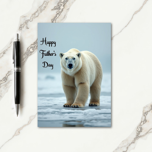 Polar Bear Fathers Day Card