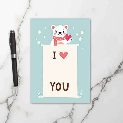 Polar Bear I Love You Card