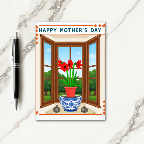 Polished Bay Window Mothers Day Card