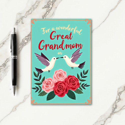 Polka Dot Affectionate Birds Card