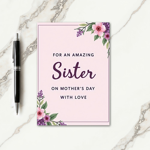 Polka Dot Amazing Sister Card