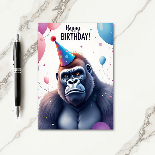 Polka Dot Ape Birthday Card