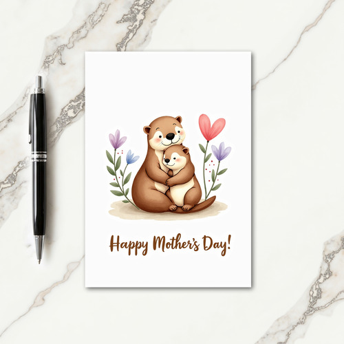 Polka Dot Aquatic Love Card