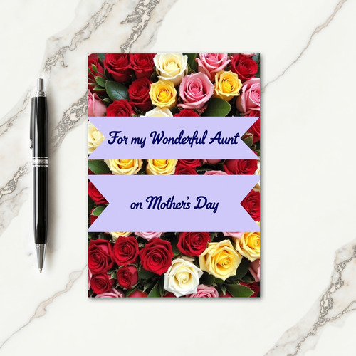 Polka Dot Aunt Wonderful Day Card