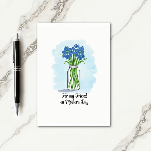 Polka Dot Azure Bloom Friend Card