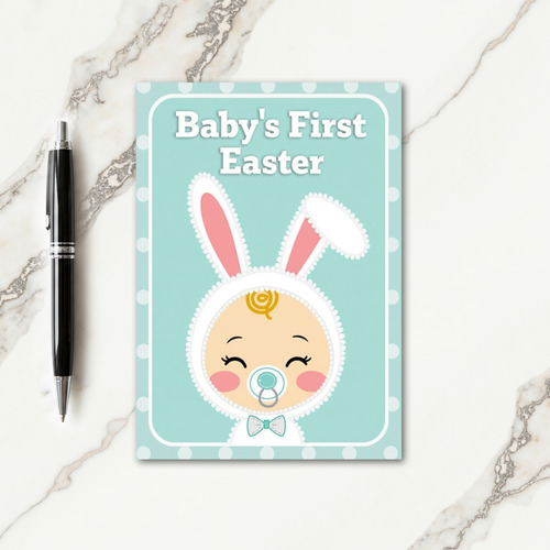 Polka Dot Baby Easter Card